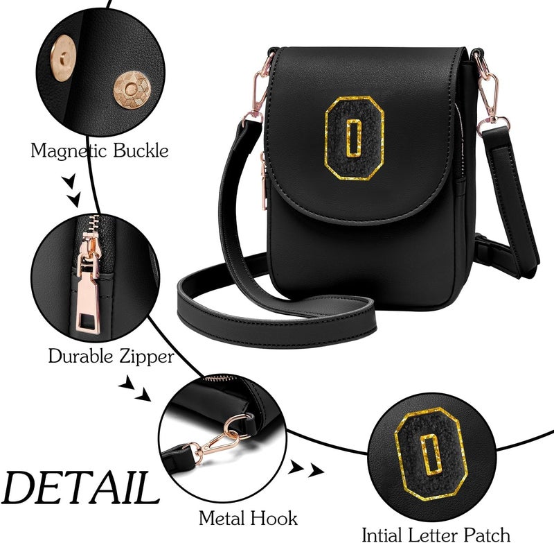 Viverte Crossbody Purse for Teen Girls Small Initial Cell Phone Toddler Purse Leather Triple Compartment Crossbody Bags - Image 5